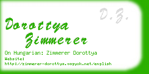 dorottya zimmerer business card